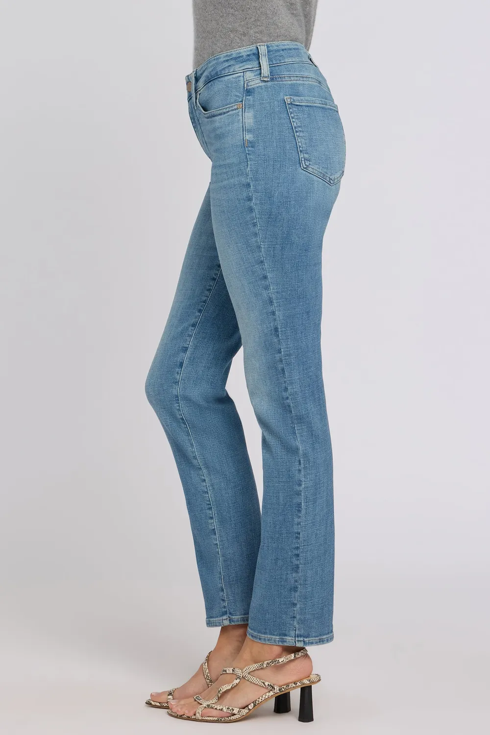NYDJ Sheri Slim Straight Jeans Dawn Rock Mid-Rise