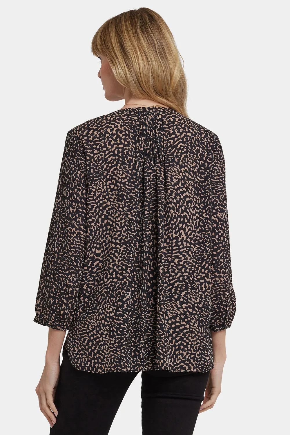 NYDJ Pintuck Bluse Camille le Vie gemustert