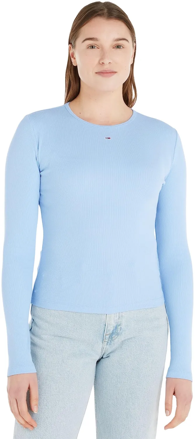 Tommy Jeans BBY Essential Rib Langarmshirt Damen Ripp