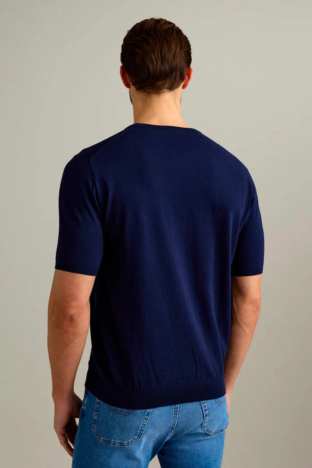 Jeckerson T-Shirt Baumwolle dunkelblau Kurzarm