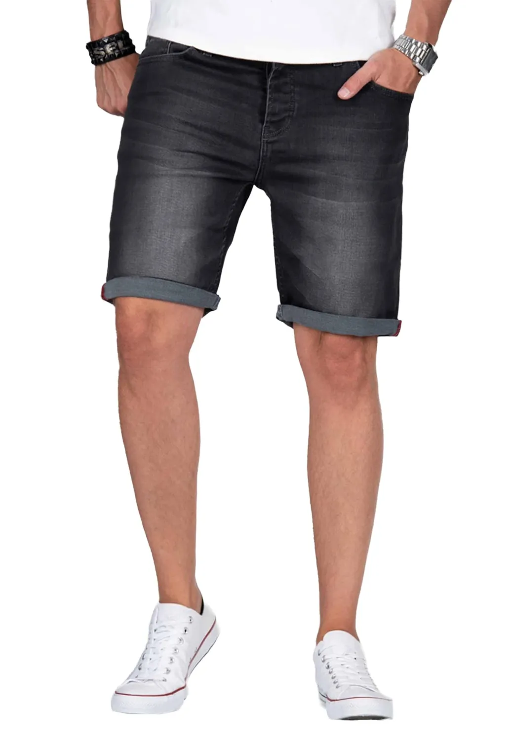 Alessandro Salvarini Jeansshorts 33W Herren Stretch