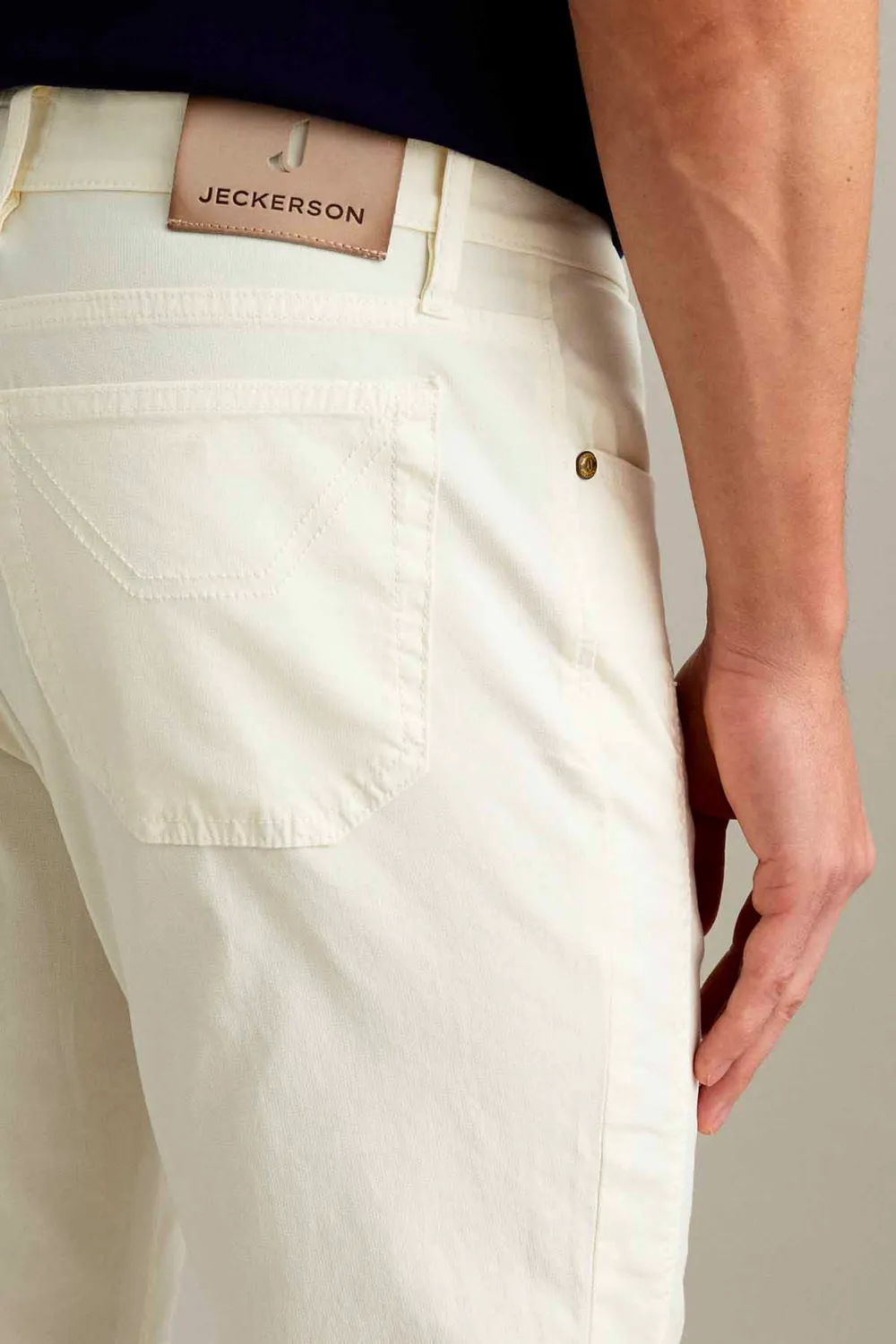 Jeckerson John Toppa Slim Hose schneeweiß