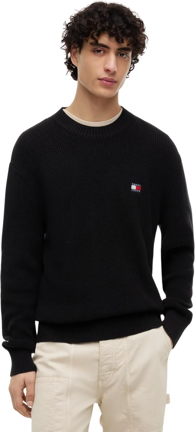 Tommy Jeans Reg Badge Dm0dm20923 Pullover XL Schwarz Strick