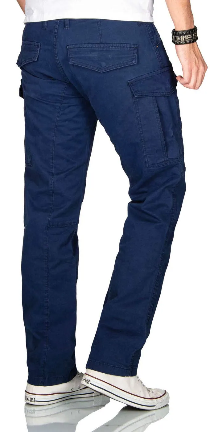 Alessandro Salvarini AS-032 Herren Cargohose Stretch Chino