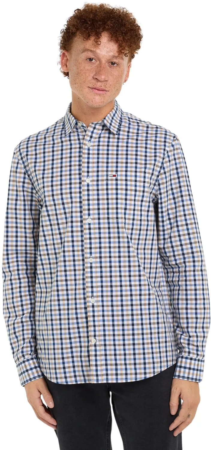 Tommy Jeans Check Hemd Langarm XXS Grün