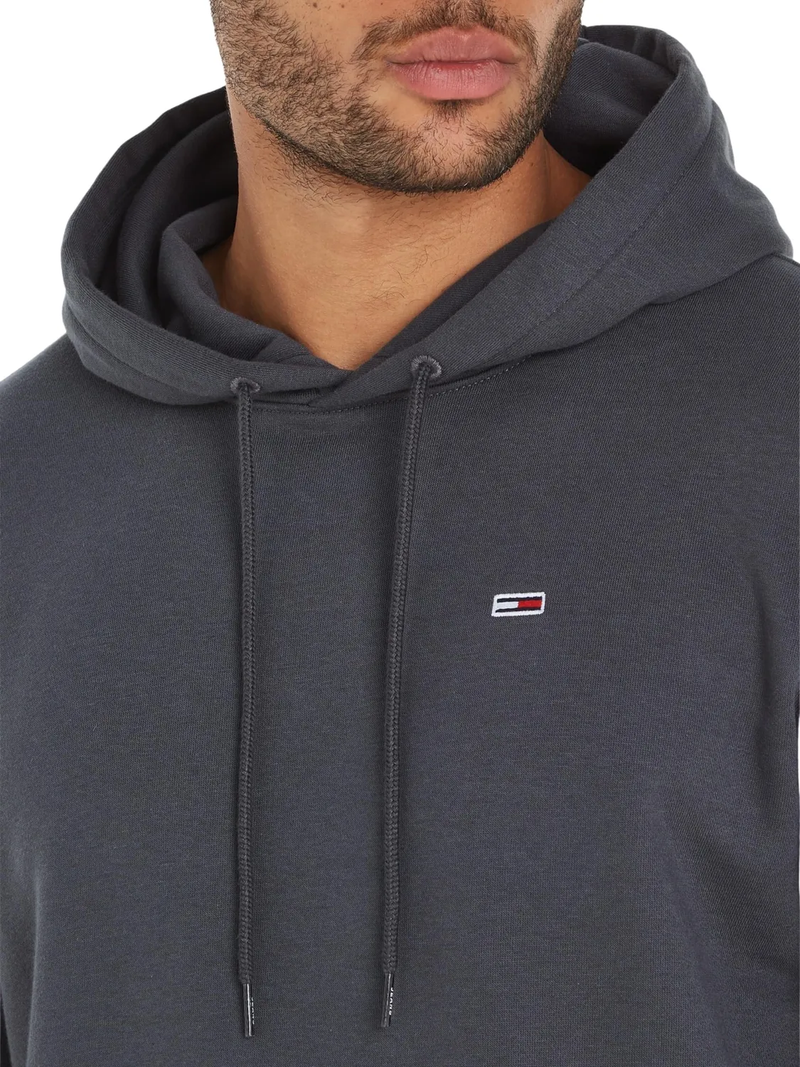 Tommy Jeans Herren Hoodie Kapuzenpullover Grau
