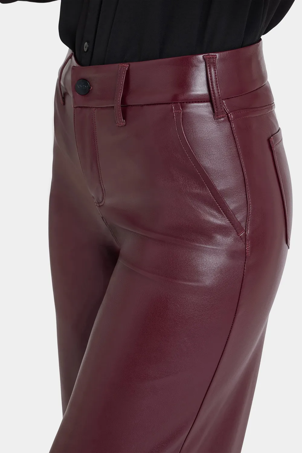 NYDJ Wide Leg Trouser Tavern veganes Leder