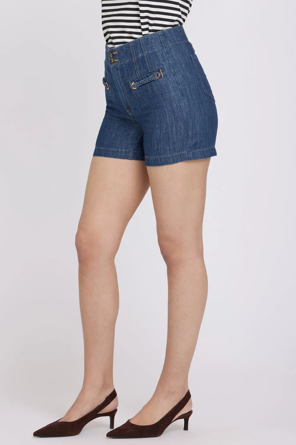 NYDJ Kayla Denim Shorts Medium Indigo High-Rise