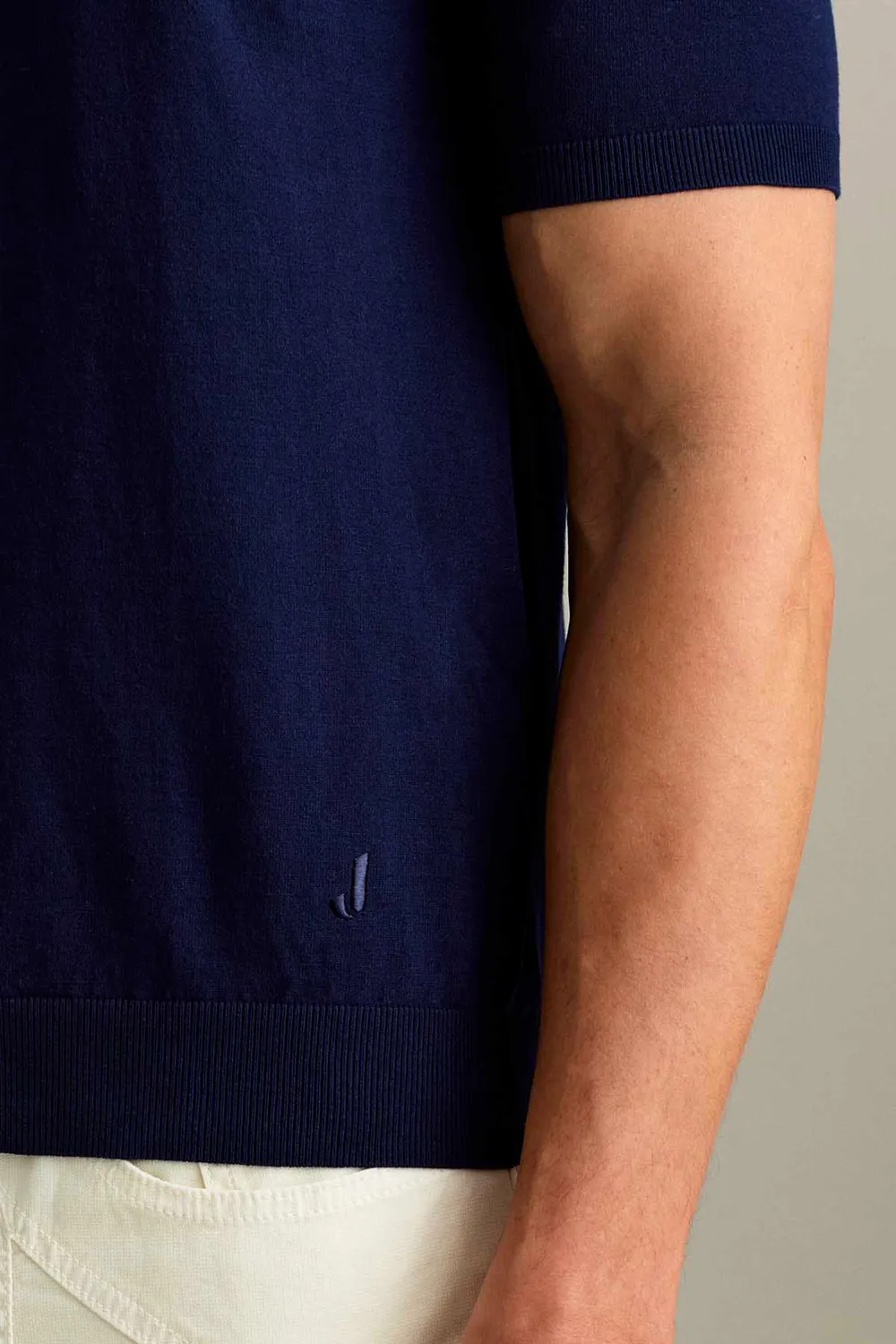 Jeckerson Polo Poloshirt Dunkelblau Baumwolle 3 Knöpfe