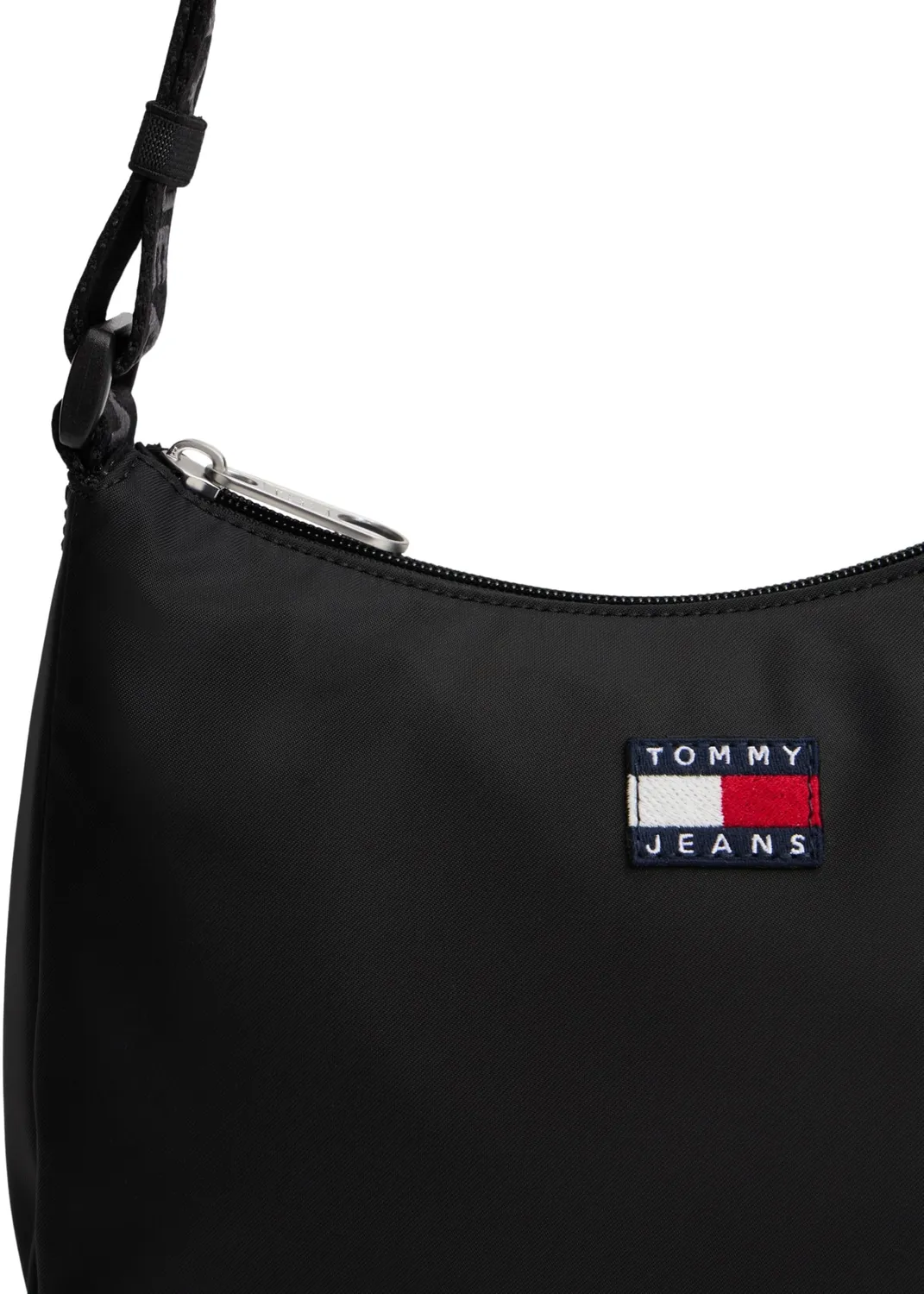Tommy Jeans Daily Schultertasche Damen Schwarz mit Reißverschluss