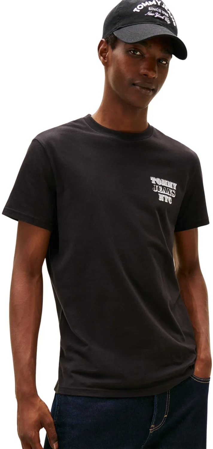 Tommy Jeans Herren S/S T-Shirt Kurzarm Schwarz