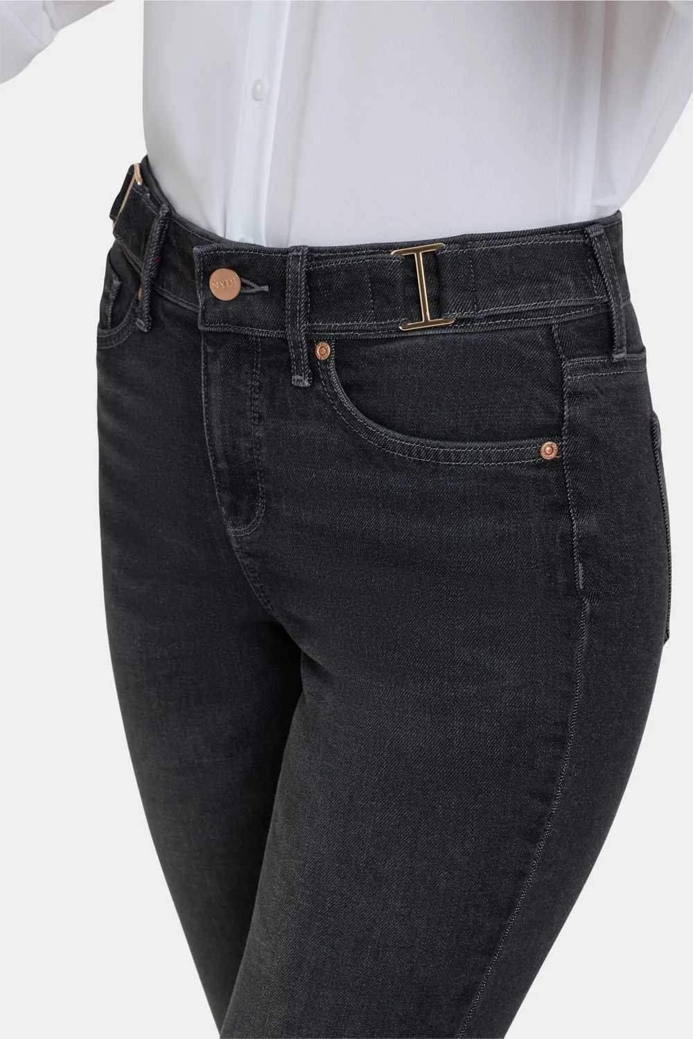 NYDJ Sheri Slim Jeans Paris Lights Grau