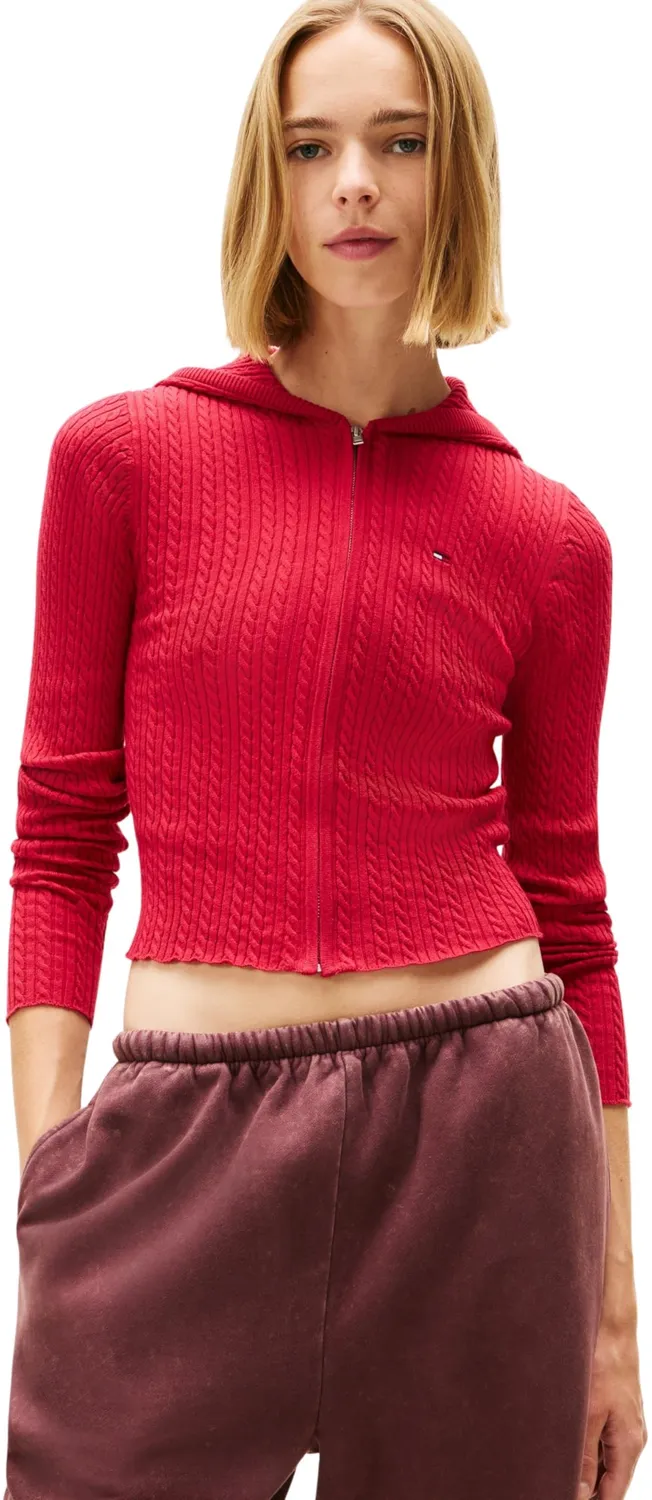 Tommy Jeans TJW Essential Zip Hoodie Damen L mit Kapuze