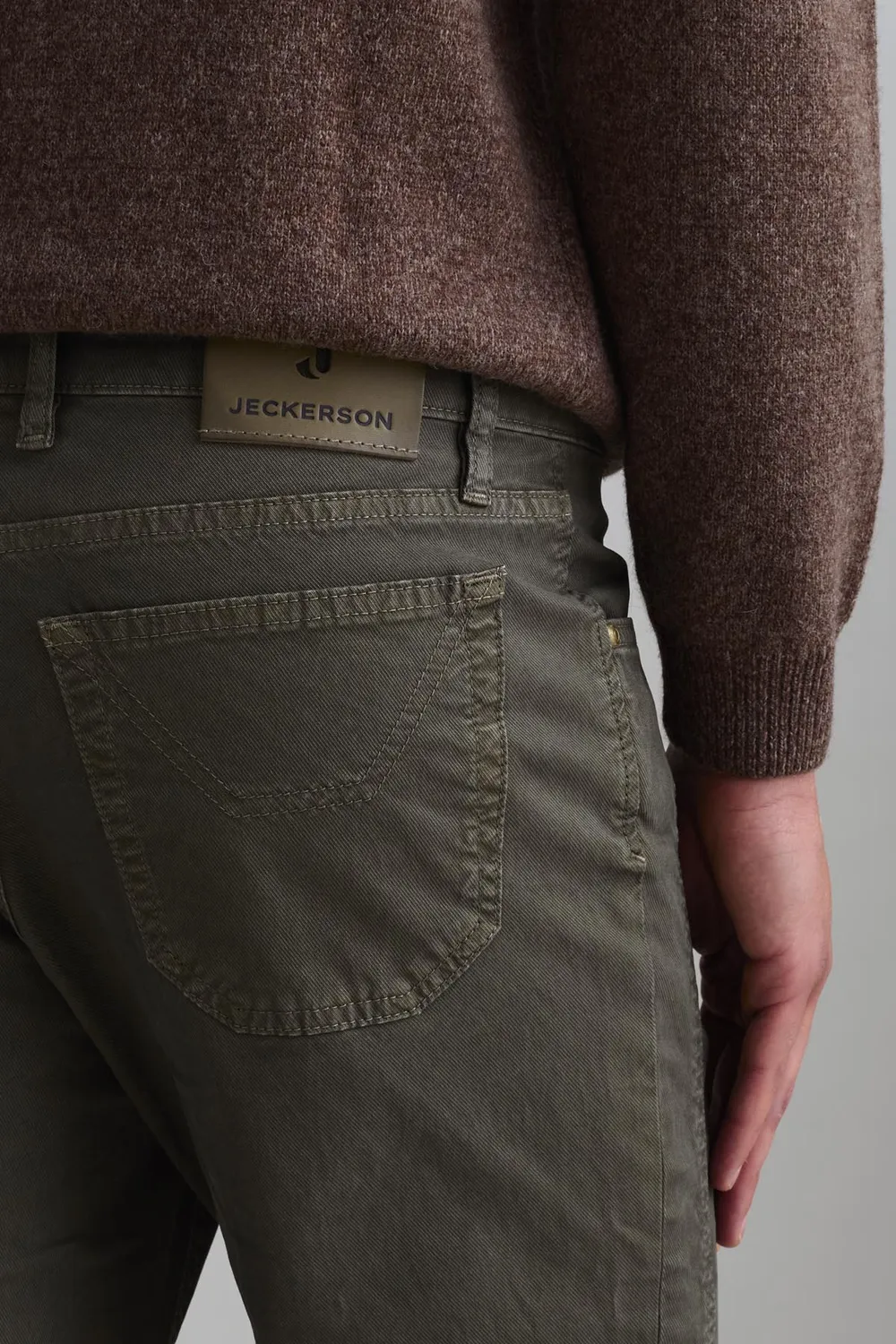 Jeckerson John Slim Fit Hose dunkelgrün Tencel
