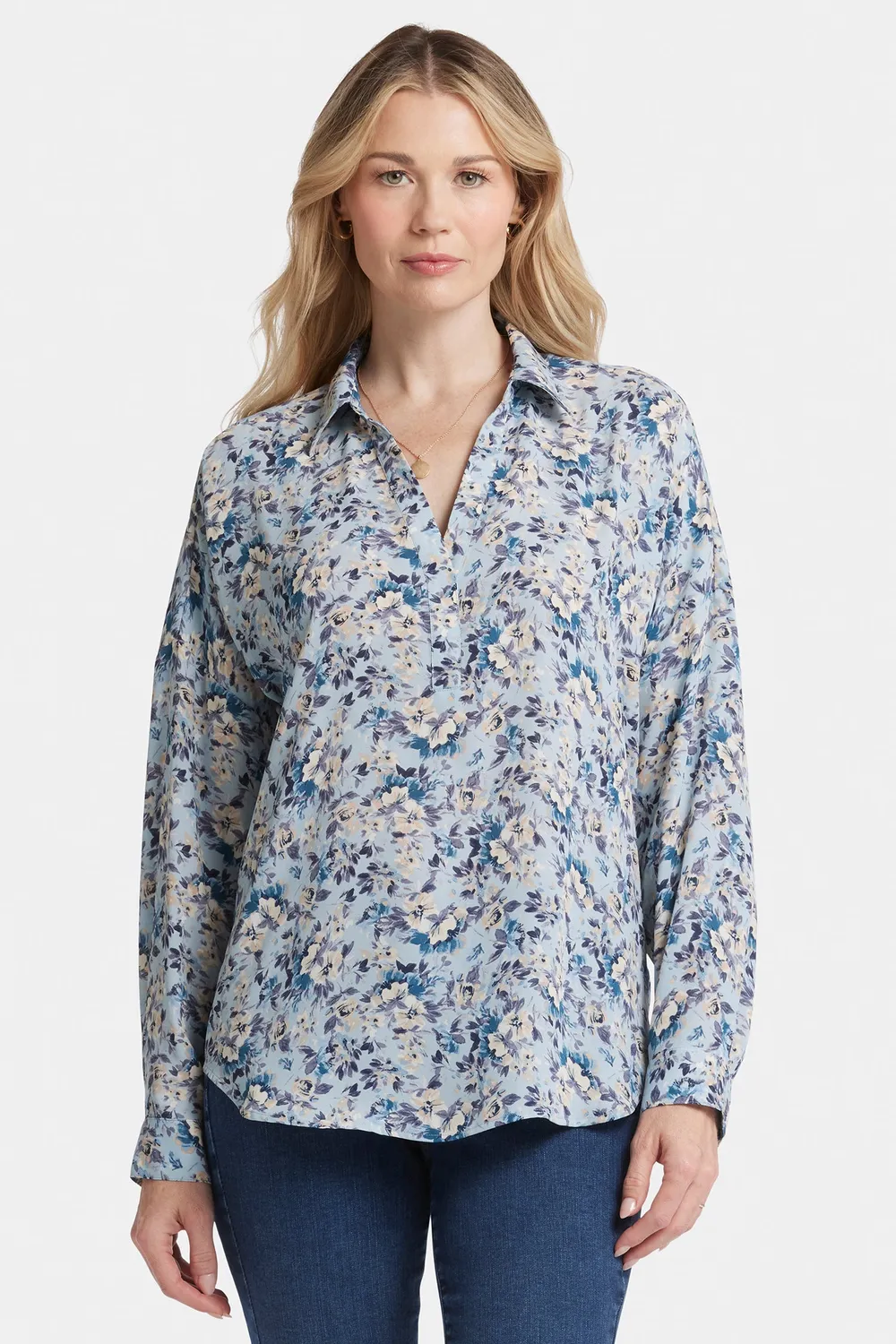 NYDJ Becky Blouse Bluse Alpine Valley aus Georgette