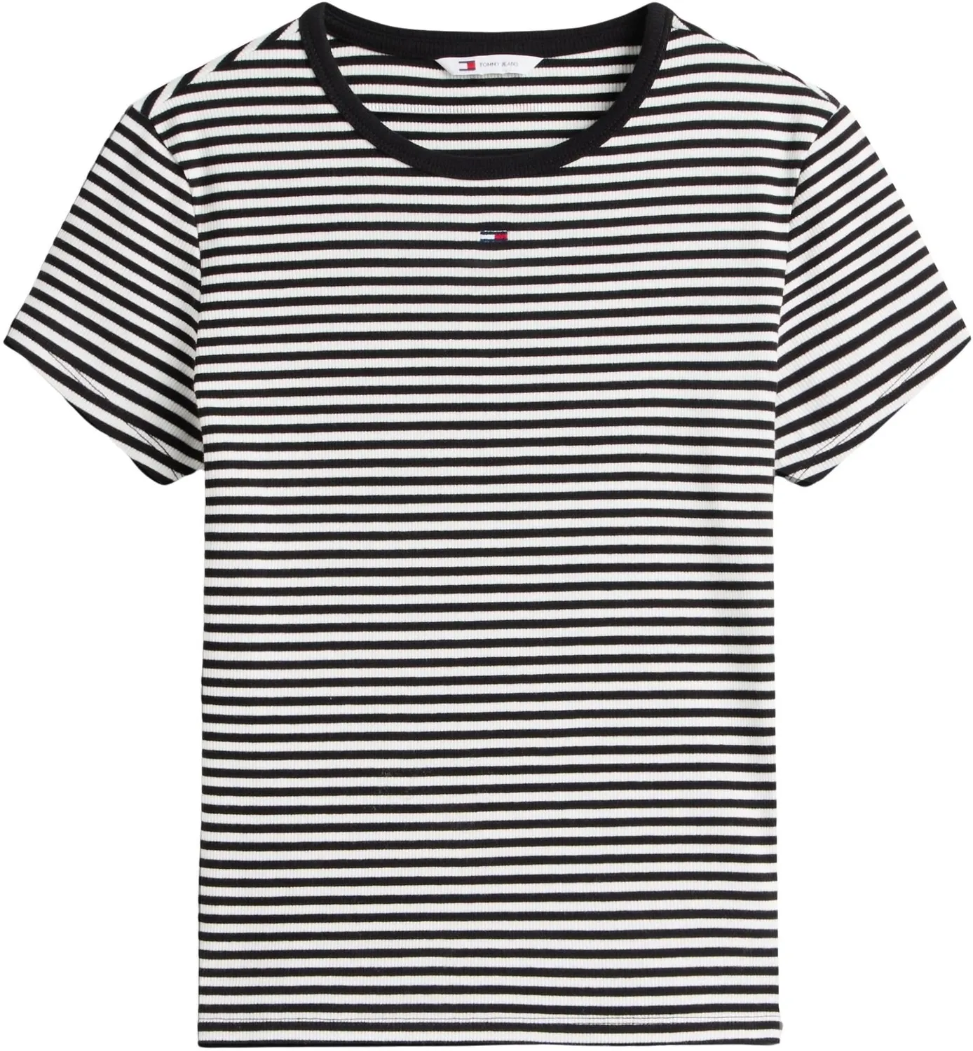 Tommy Jeans Essential Rib Slim Fit T-Shirt L Dunkelrot