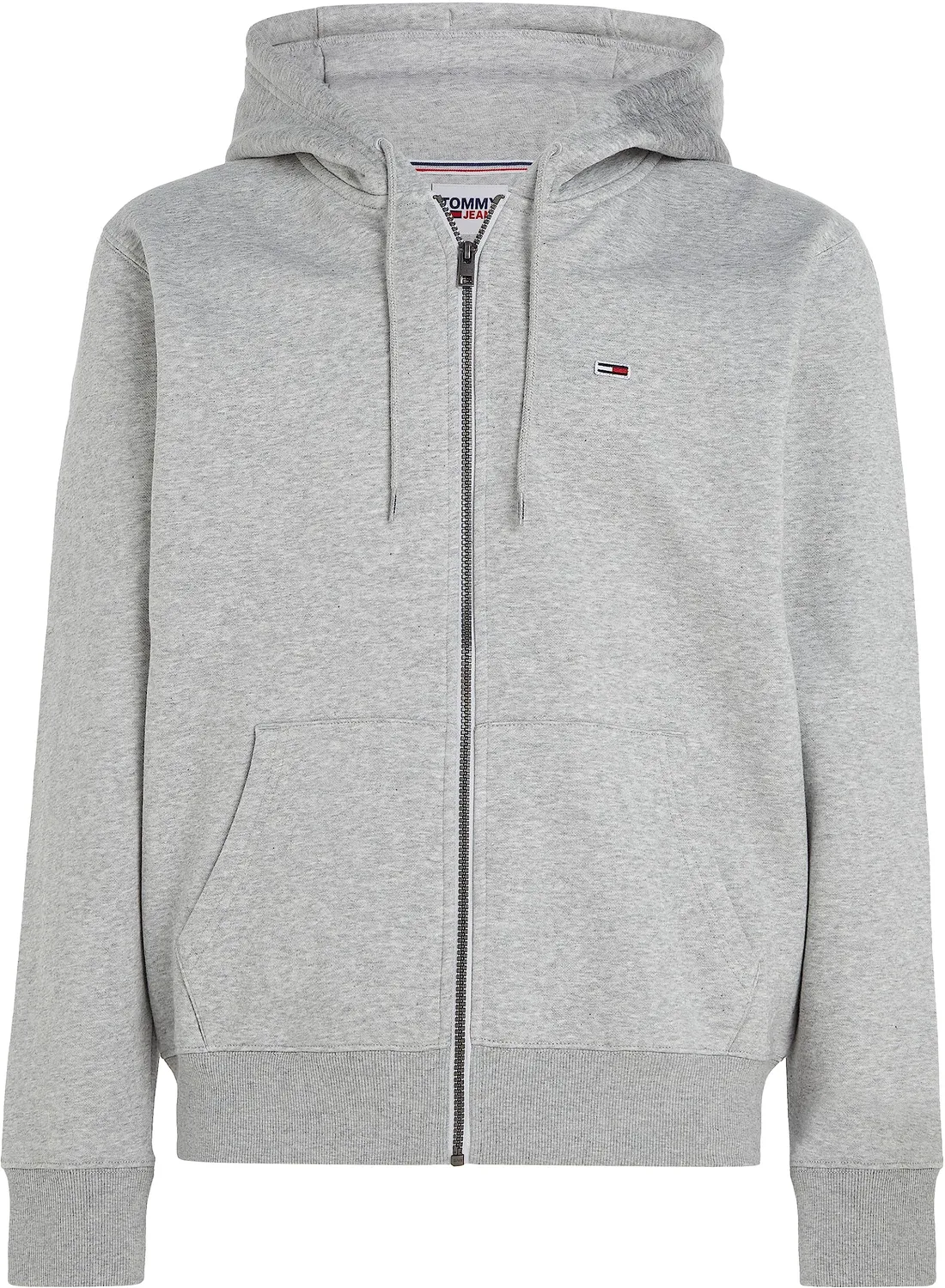 Tommy Jeans TJM Regular Zipper Hoodie grau Sweat