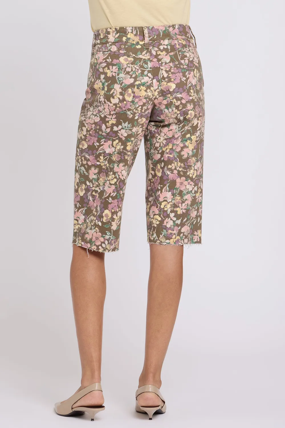 NYDJ Kristie Bermuda Shorts Petite Earth Blooms