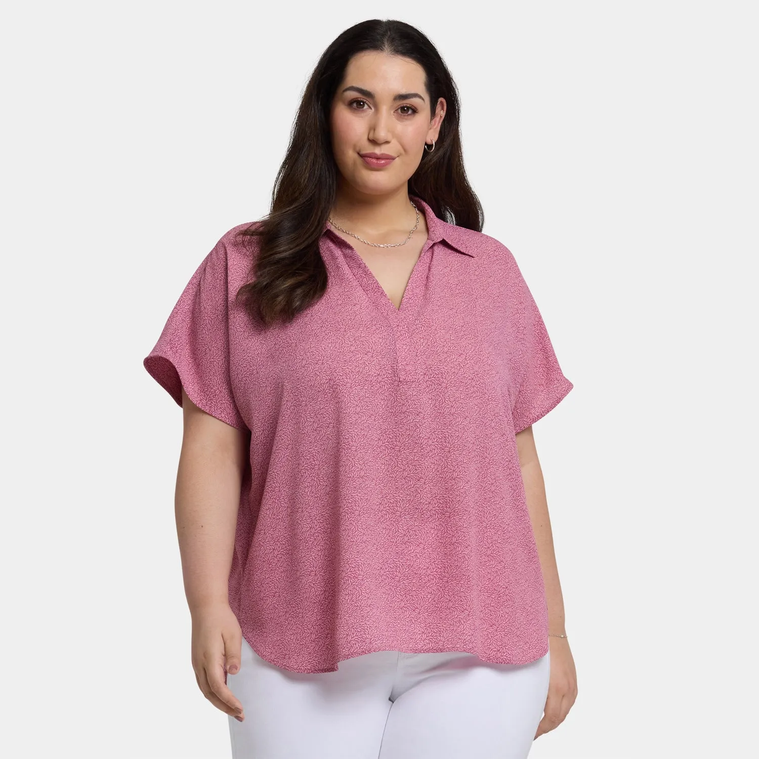 NYDJ Becky Bluse Bonavista Plus Kurzarm