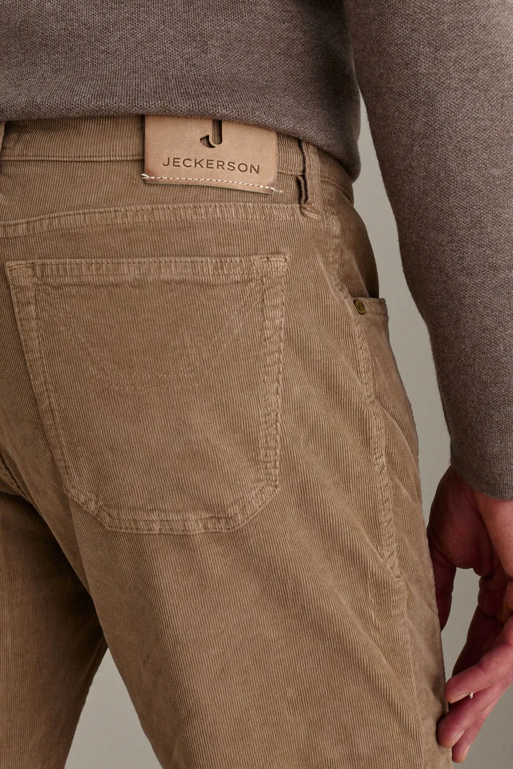 Jeckerson John Slim Fit Samthose sand Velours
