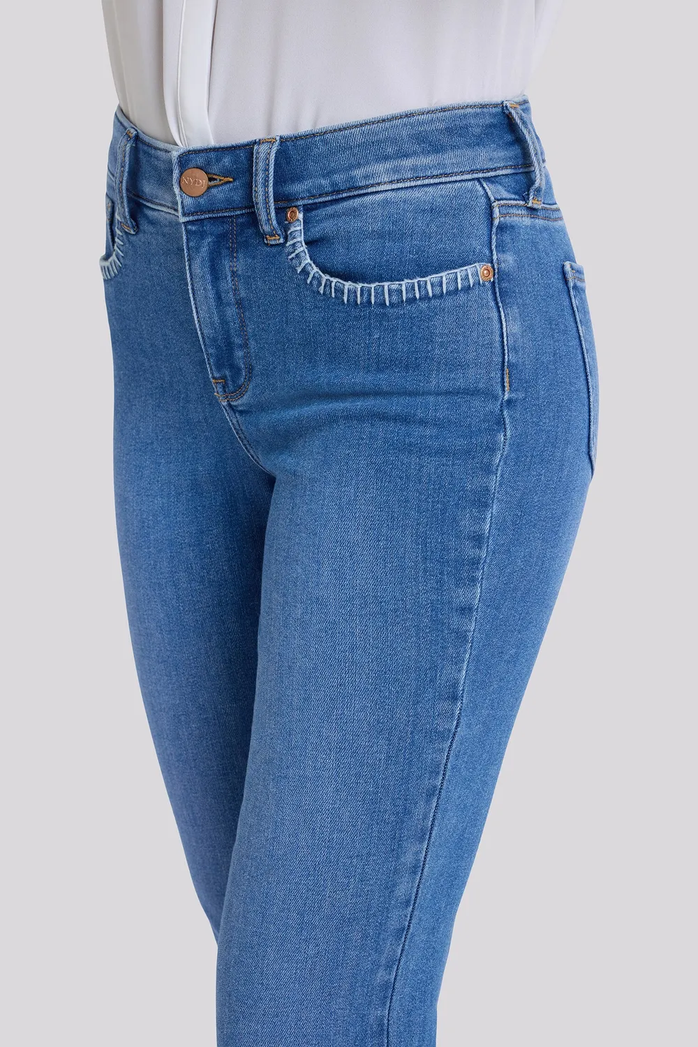 NYDJ Marilyn Straight Ankle Jeans Blue Paradise Petite