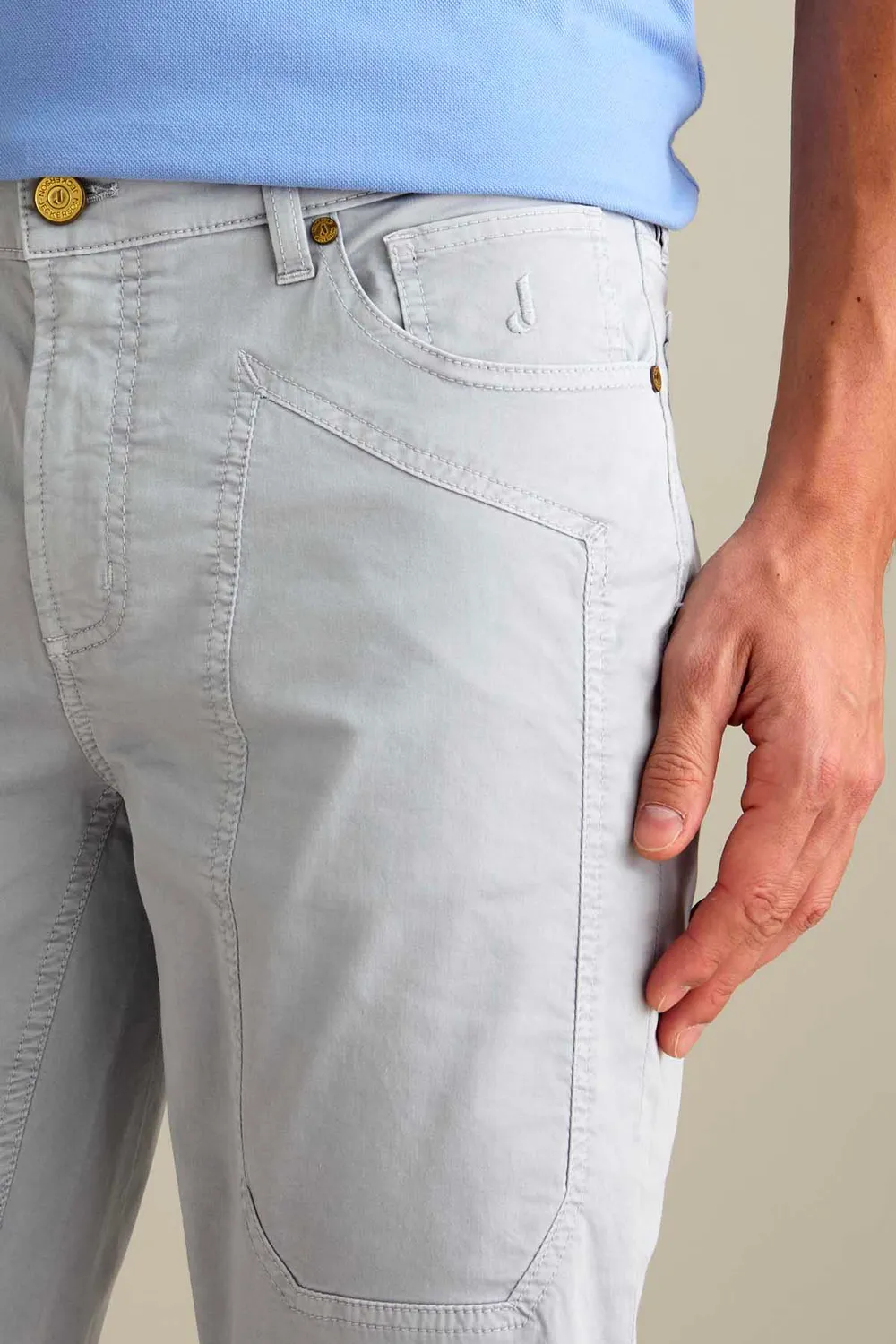 Jeckerson Jayden Bermuda Zementgrau Slim Fit Patch