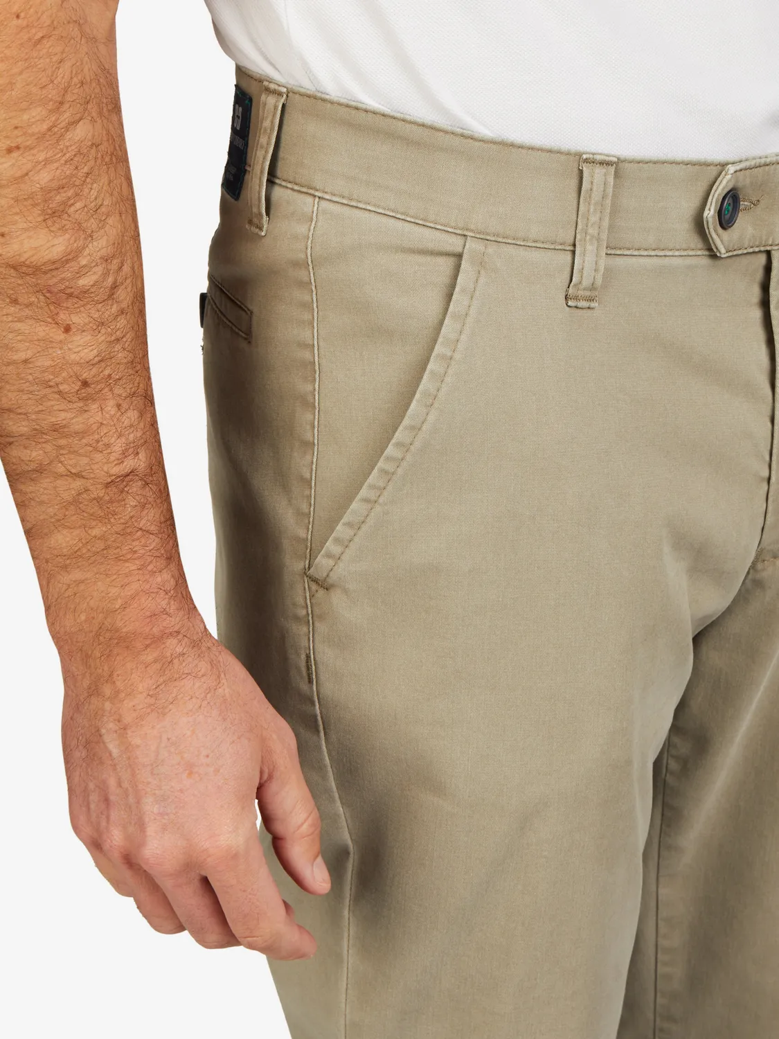 Club of Comfort Denver 7901 Chino Hose grau-beige Stretch
