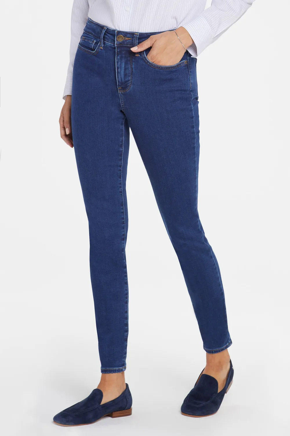 NYDJ Ami Skinny Jeans Quinn Blau mit Stretch