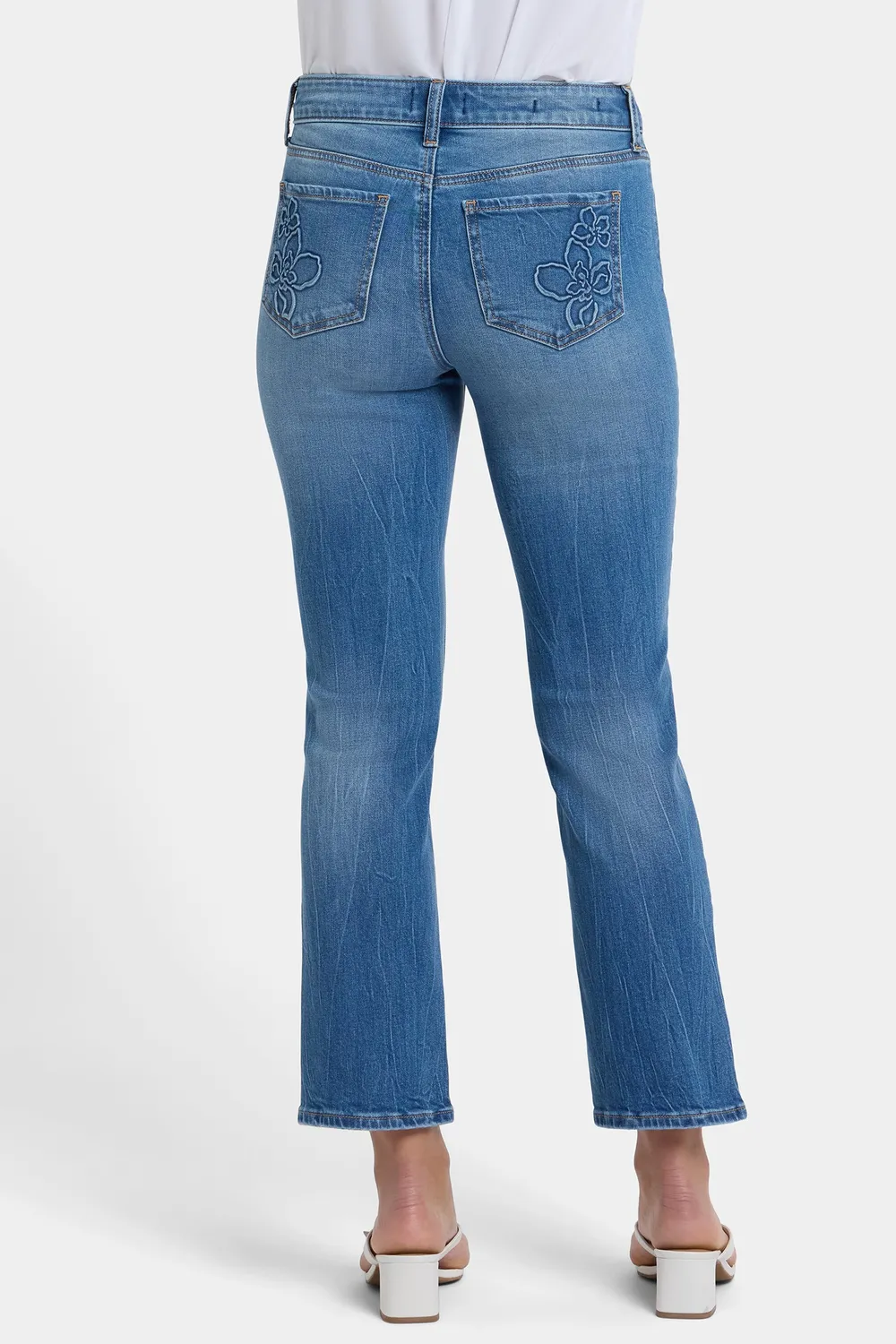 NYDJ Marilyn Straight Ankle Jeans Pacifica blaue Jeans