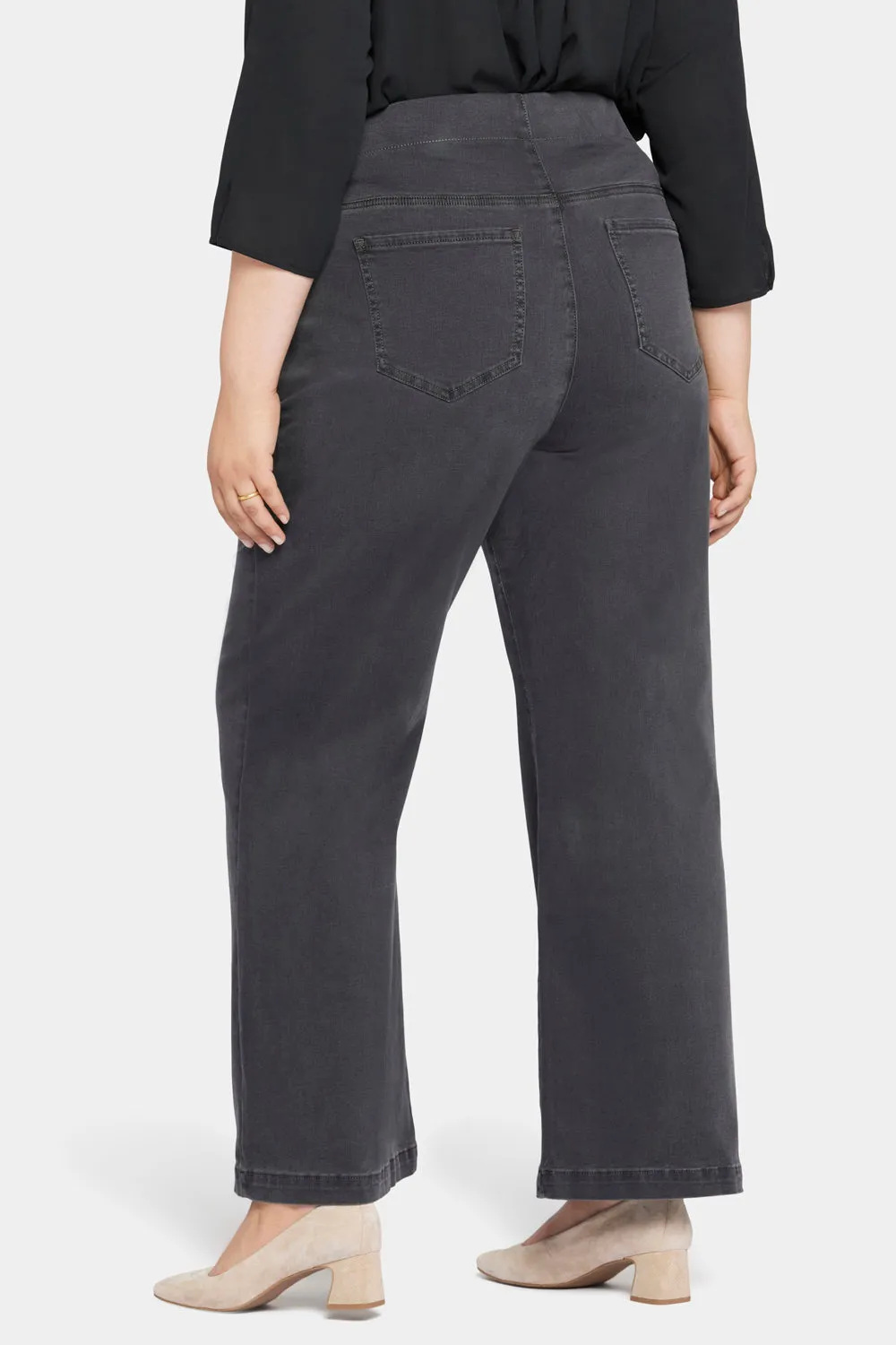 NYDJ Teresa Sierra Jeans Plus Size Wide Leg Grau