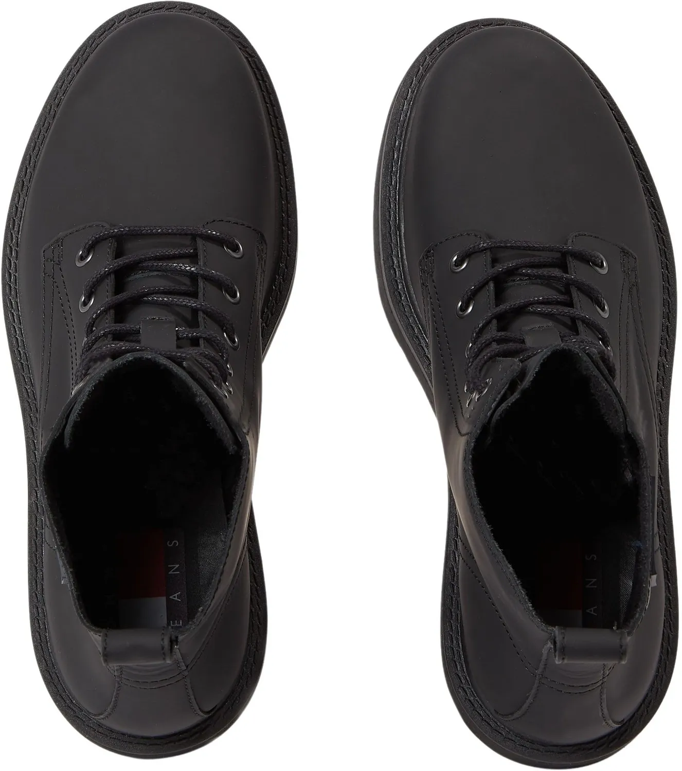 Tommy Jeans TJM Ruberized Herren Boots Schnürstiefel Schwarz