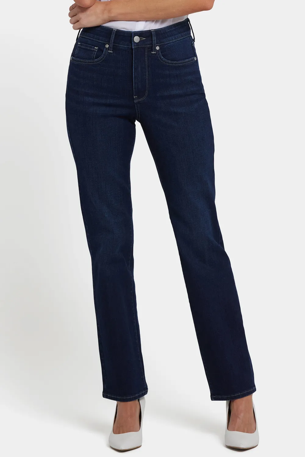 NYDJ Marilyn Straight Jeans Tall Midnight Breeze dunkelblau