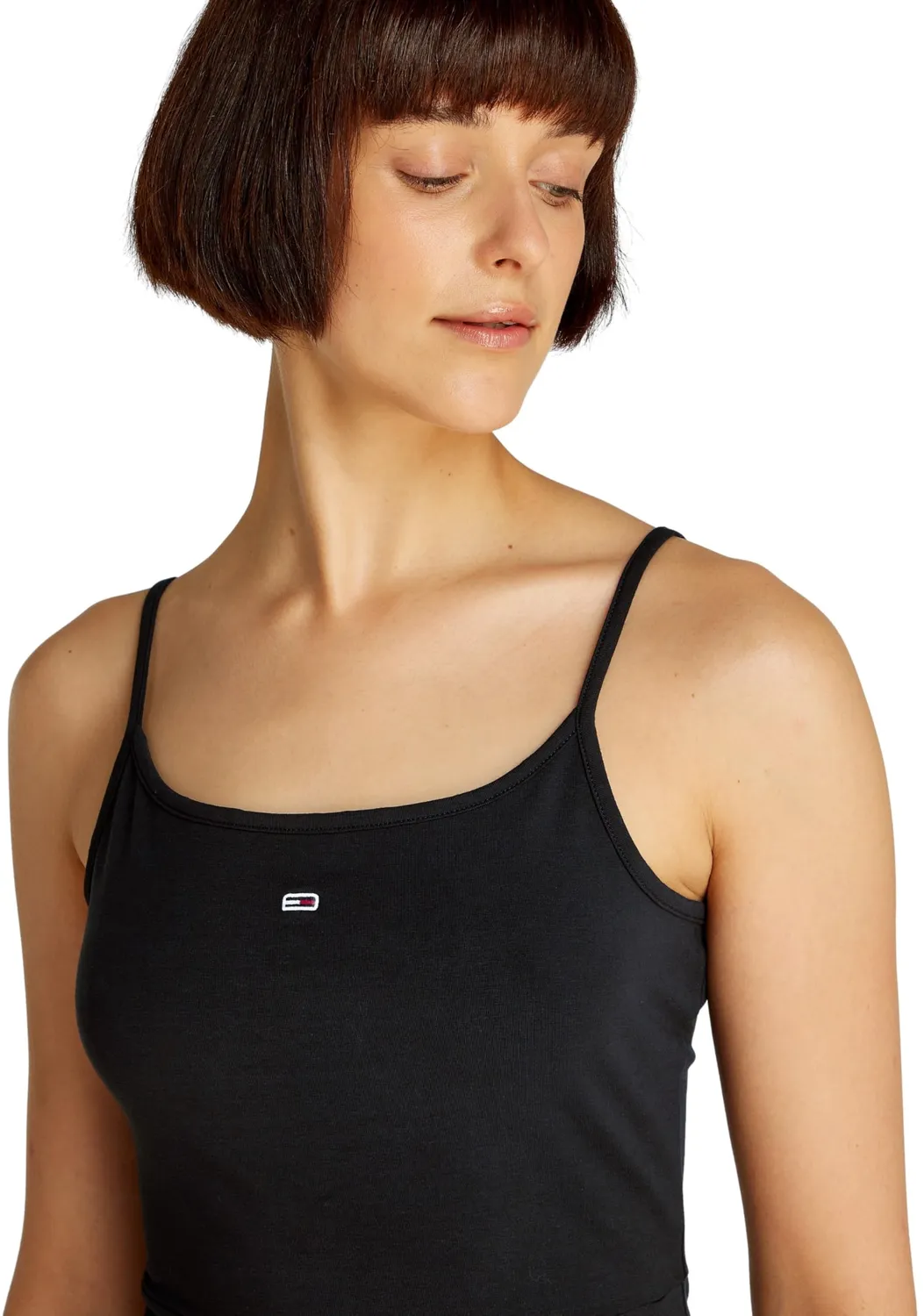Tommy Jeans Essential Strap Flare Kleid Damen L Schwarz