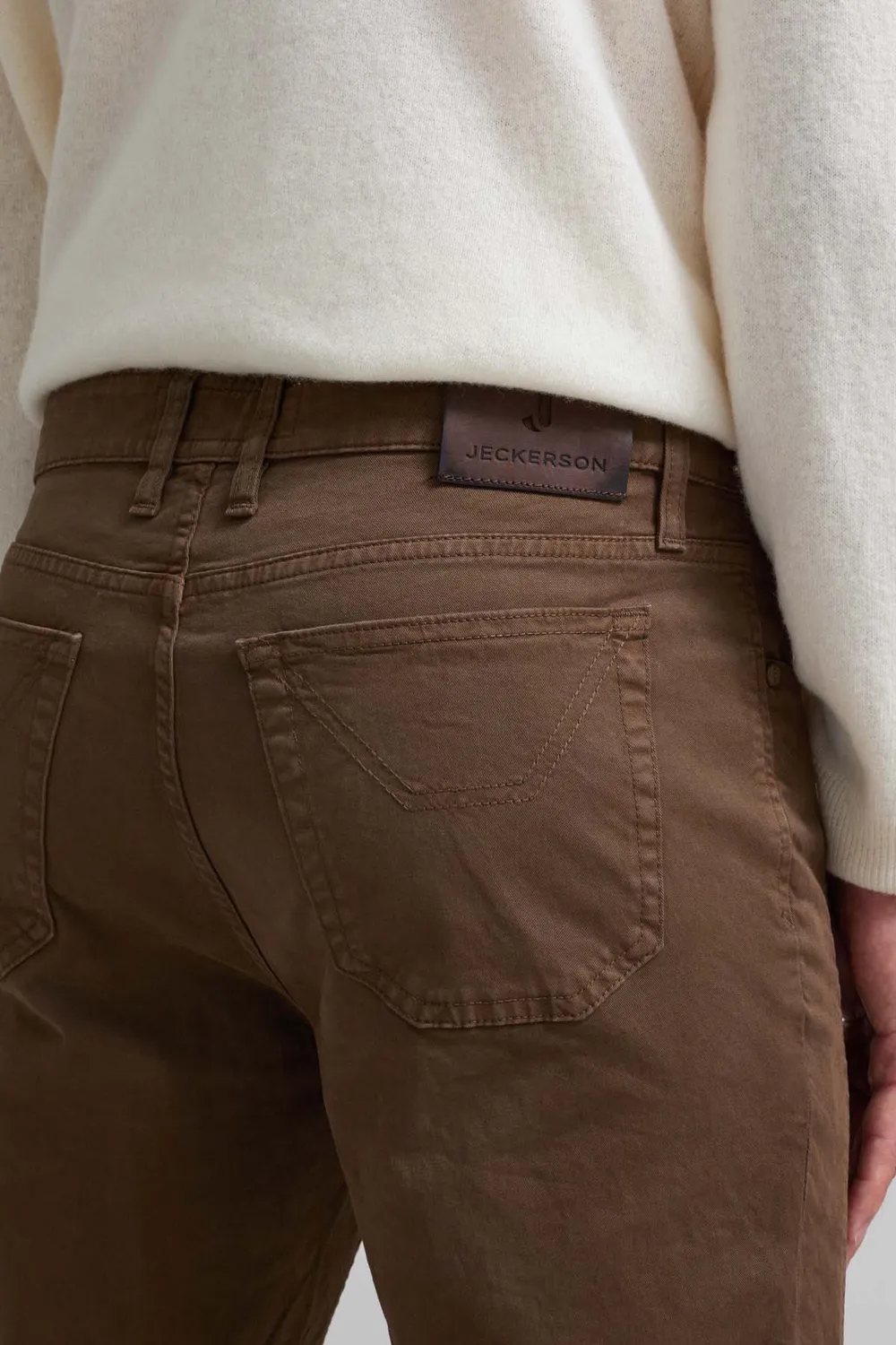 Jeckerson John Slim Fit Hose tabak Gabardine