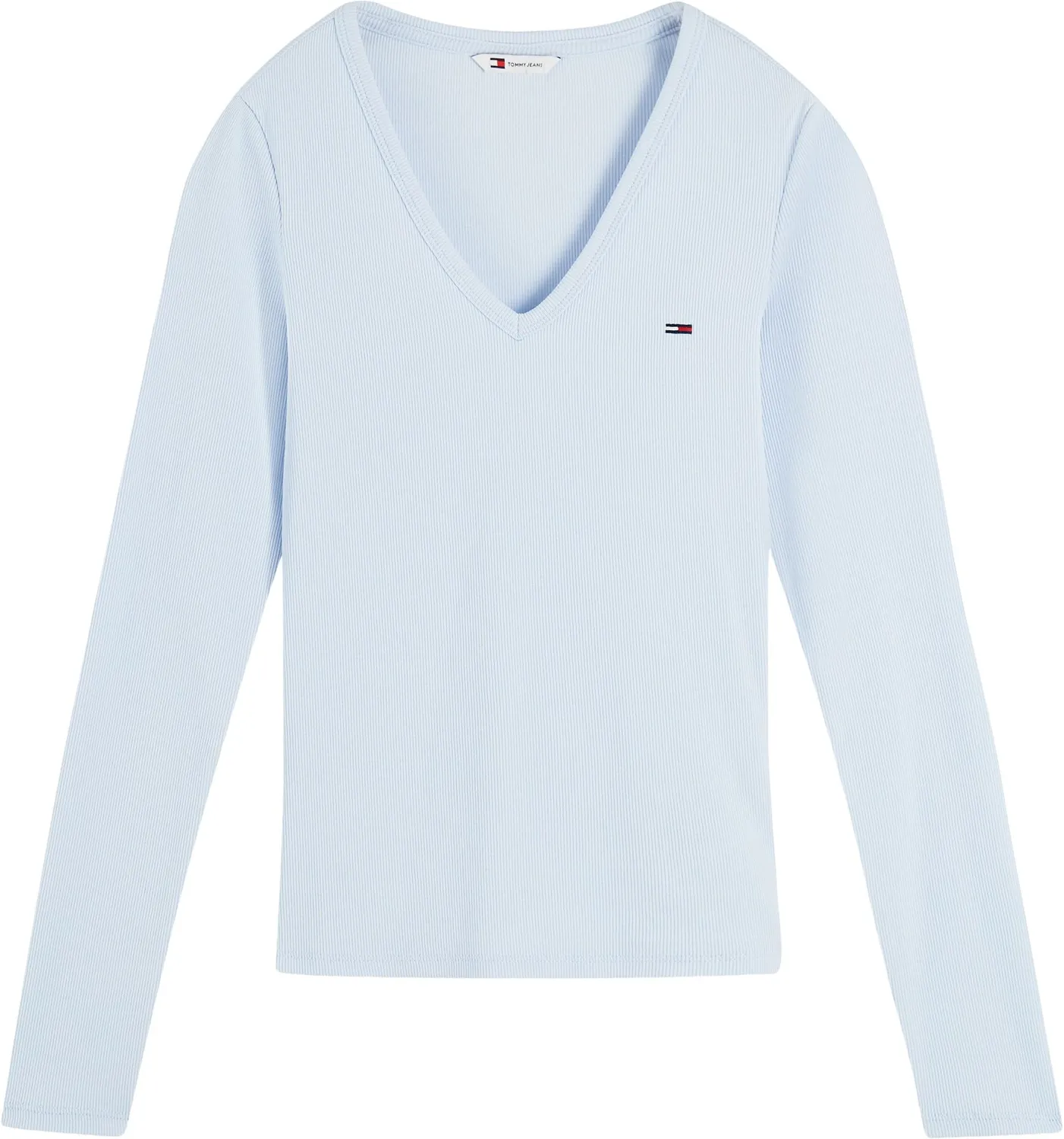 Tommy Jeans Slim Essential Rib V-Longsleeve XS