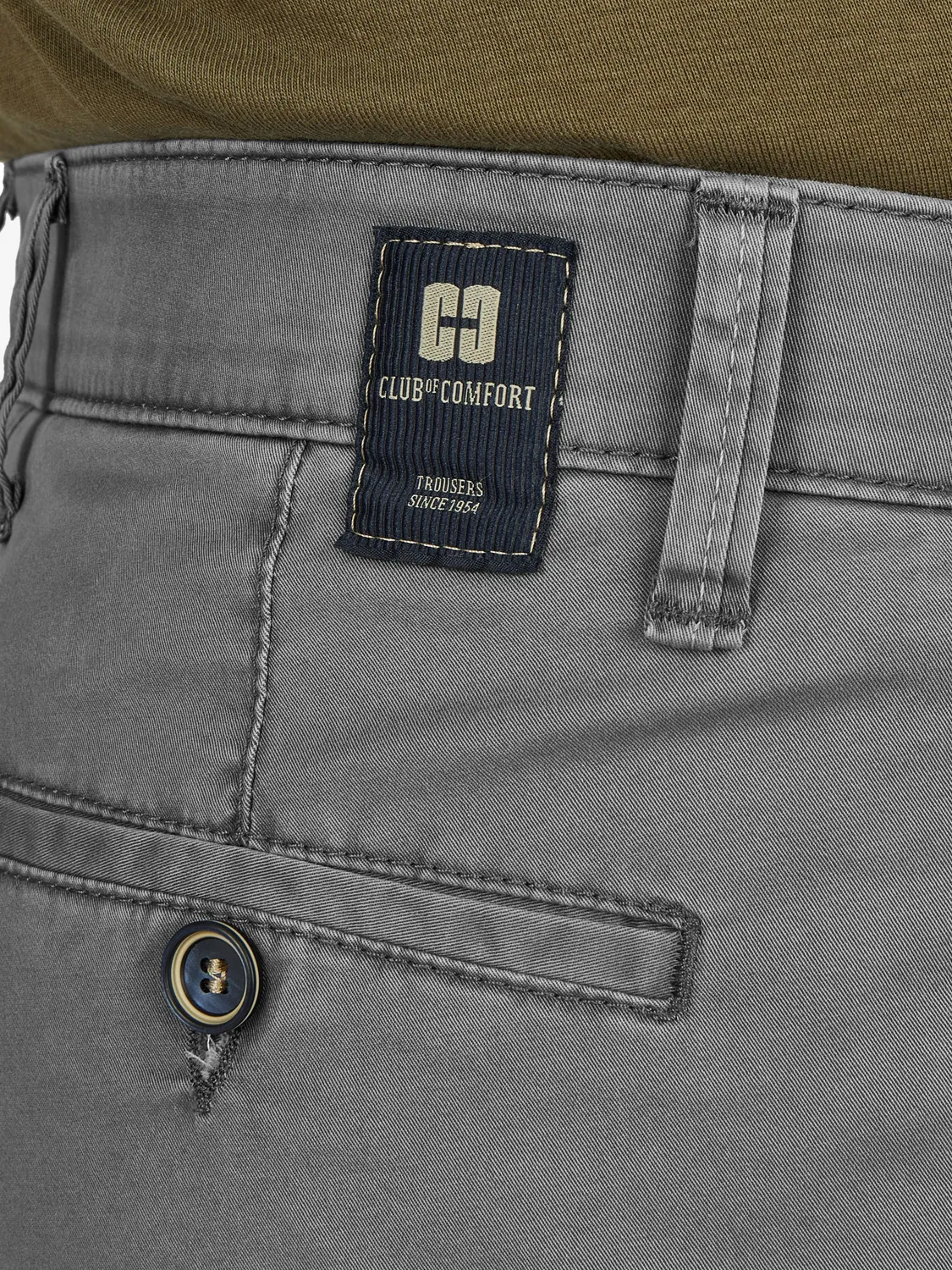 Club of Comfort Garvey 7708 Chino grau High Stretch