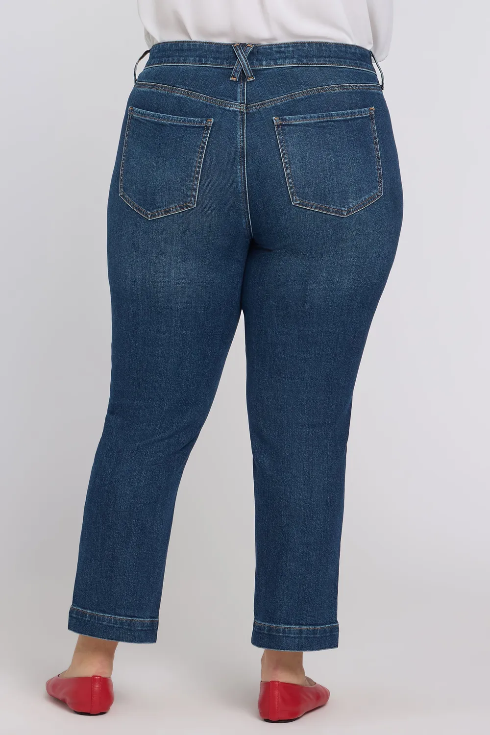 NYDJ Sheri Slim Straight Ankle Jeans Villa Plus