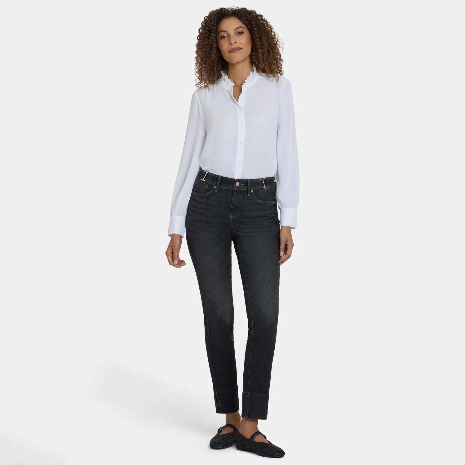 NYDJ Sheri Slim Petite Jeans Paris Lights Grau