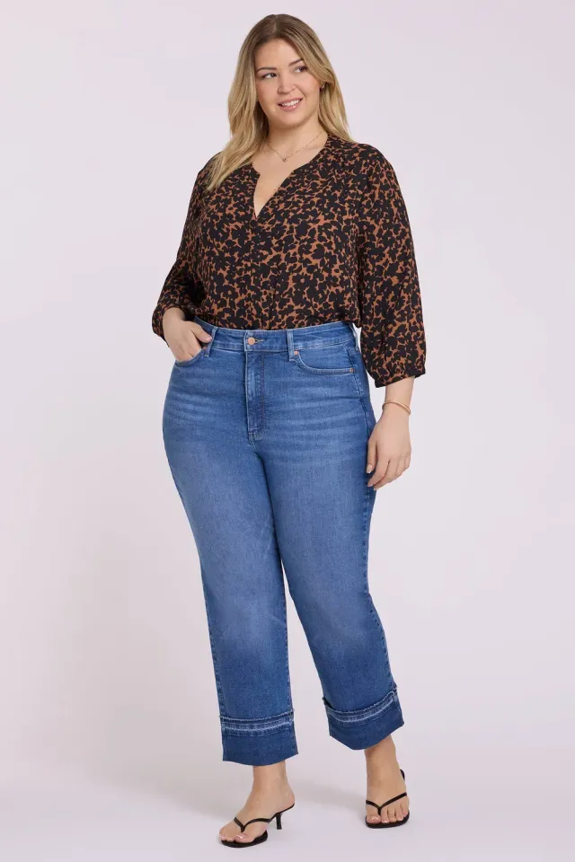 NYDJ Bailey Straight Ankle Jeans Sun Soak Plus figurformend