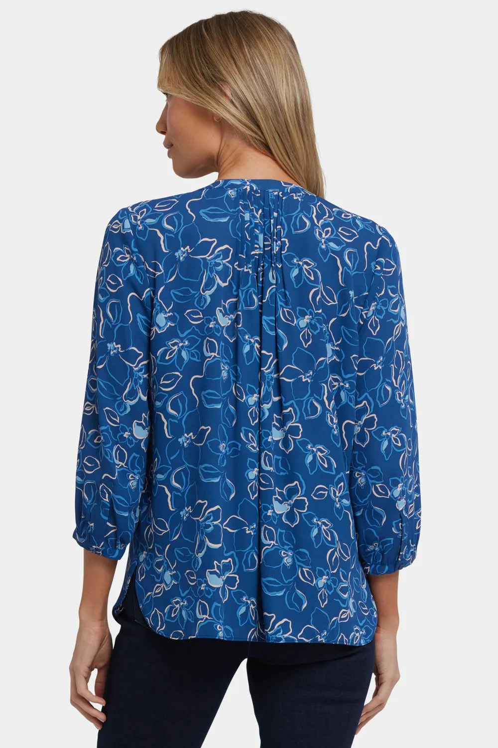 NYDJ Pintuck Bluse Fleur dYvette floral 3/4-Arm