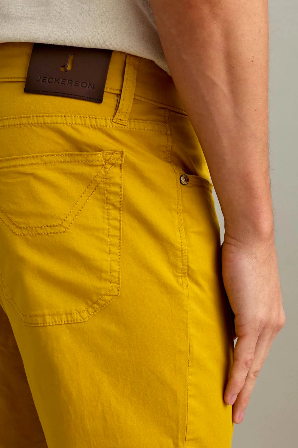 Jeckerson Jordan Slim Fit Hose Gelbgold Gabardine