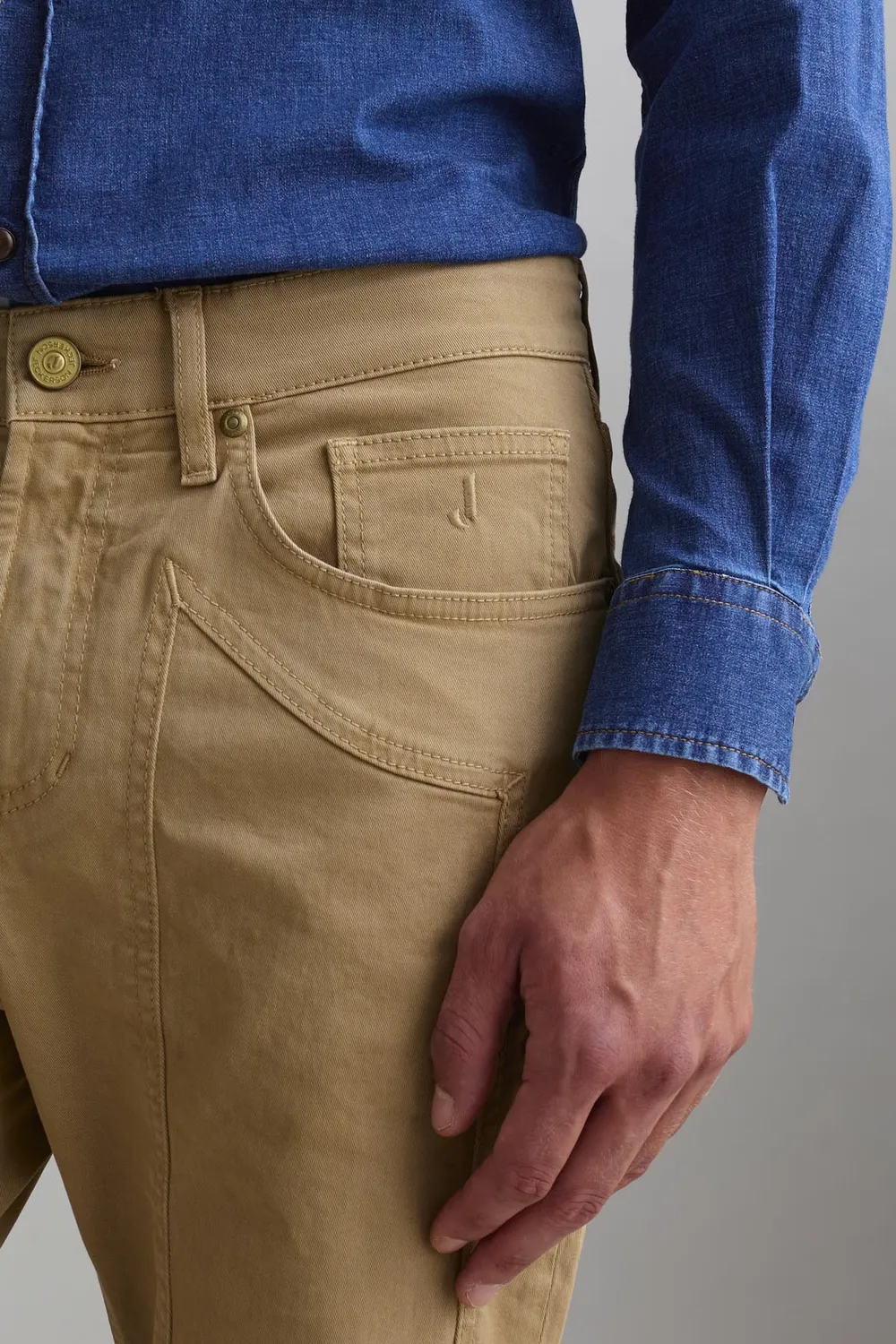 Jeckerson John Slim Fit Chino Haselnuss Peach-Skin