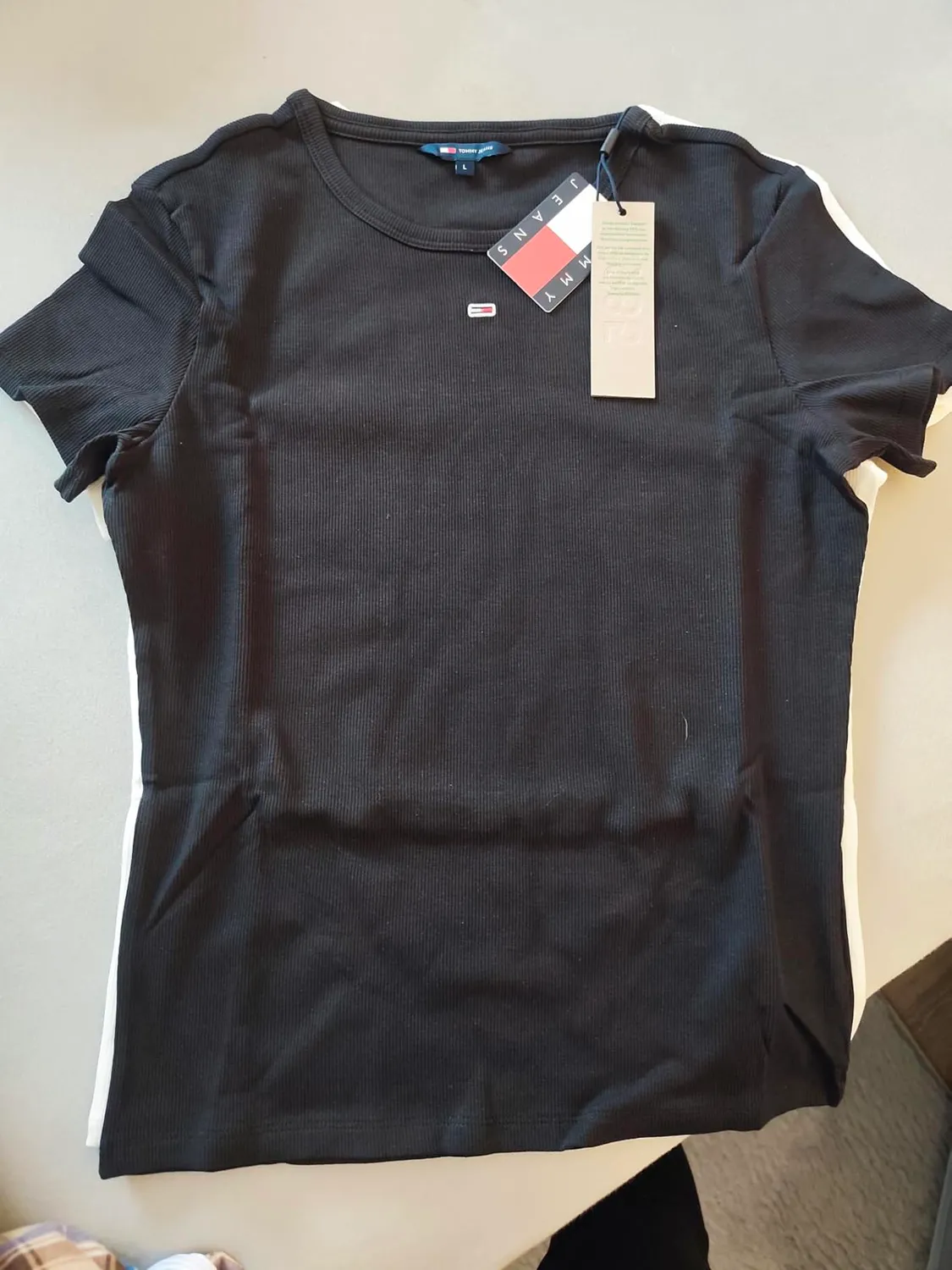 Tommy Jeans Essential Rib Slim Fit T-Shirt M 2er Pack gerippt