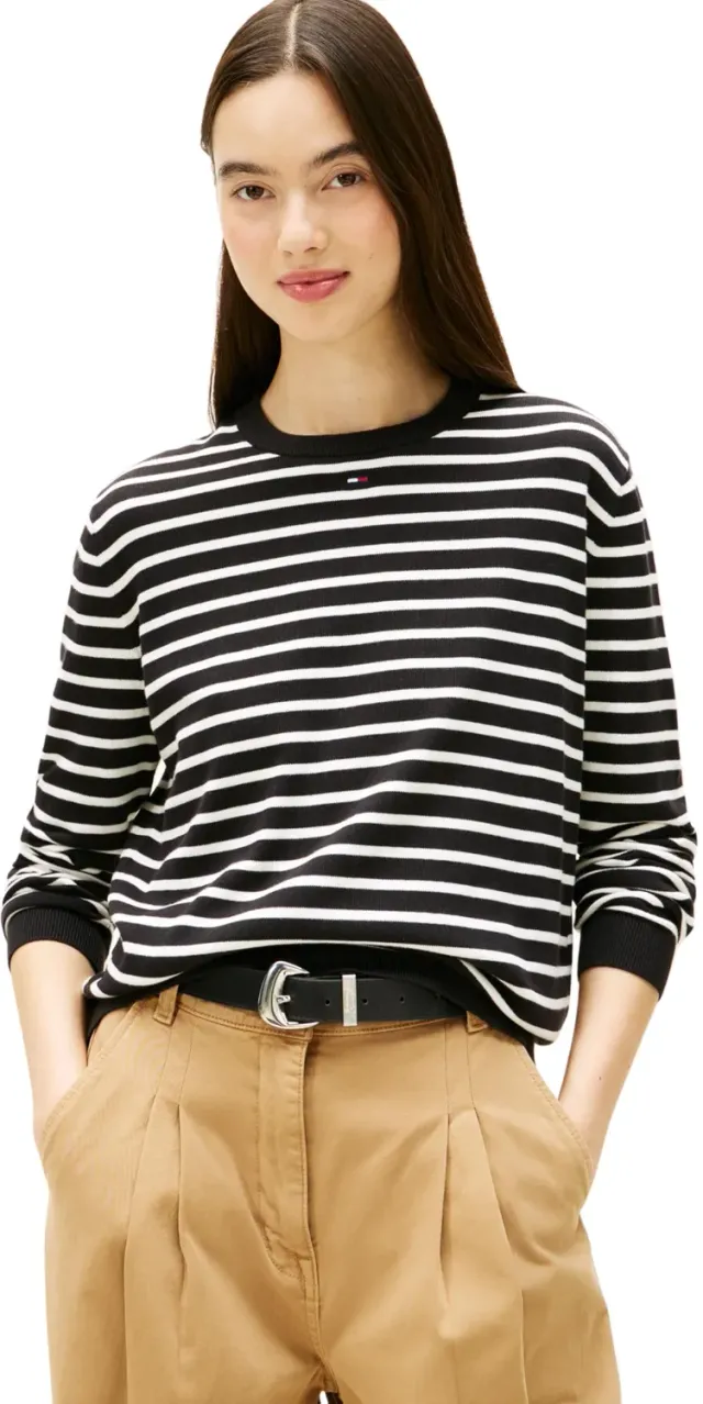 Tommy Jeans Essential Crew Pullover Damen Baumwolle