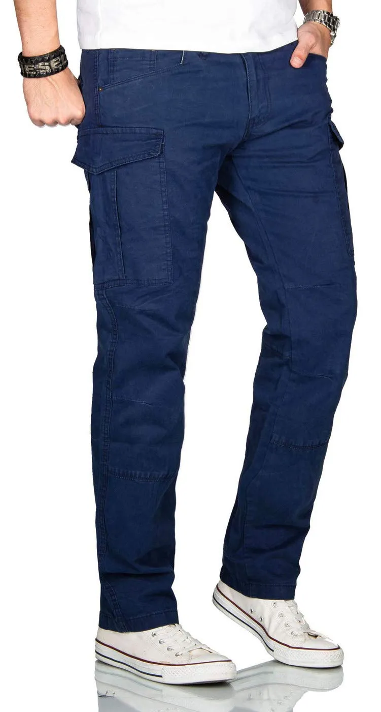 Alessandro Salvarini AS-032 Herren Cargohose Stretch Chino