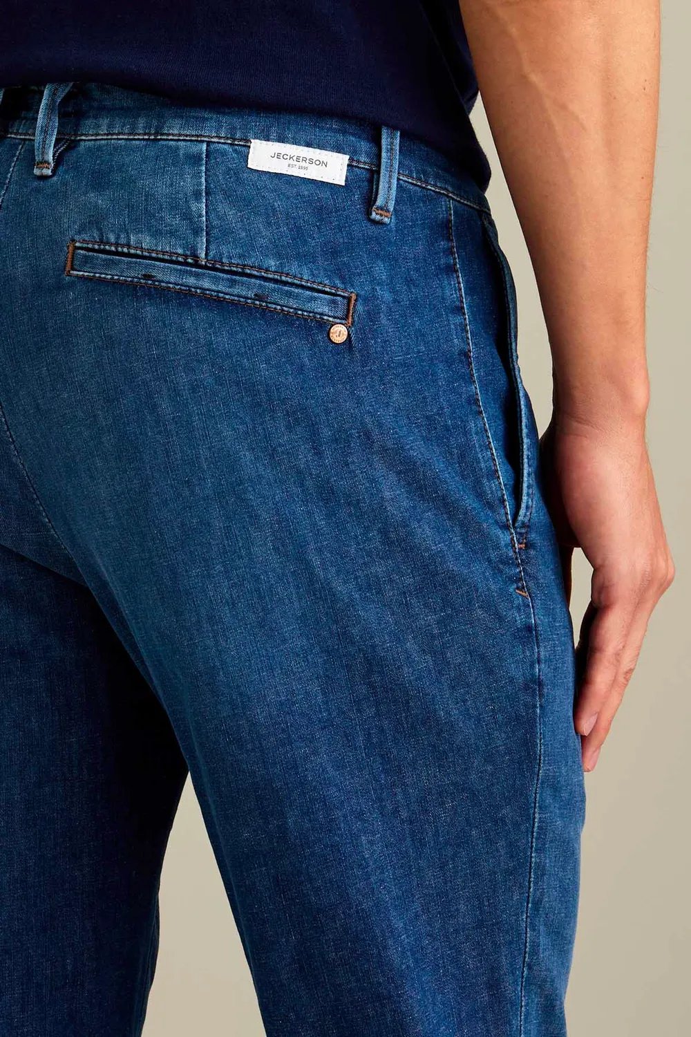 Jeckerson Jack Jeans Chino Slim Fit blau Bio-Denim