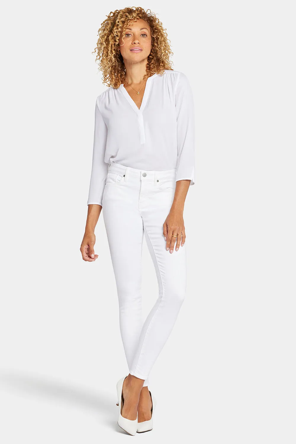 NYDJ Ami Skinny Jeans Optic White Petite