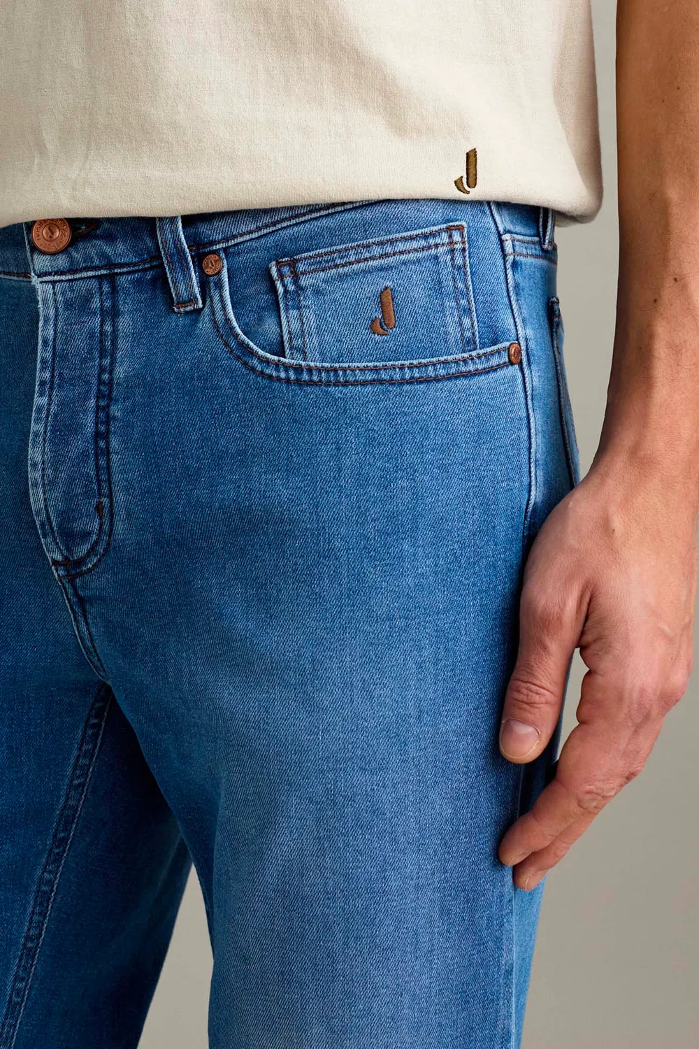 Jeckerson Jasper Jeans Mittelblau Regular Fit