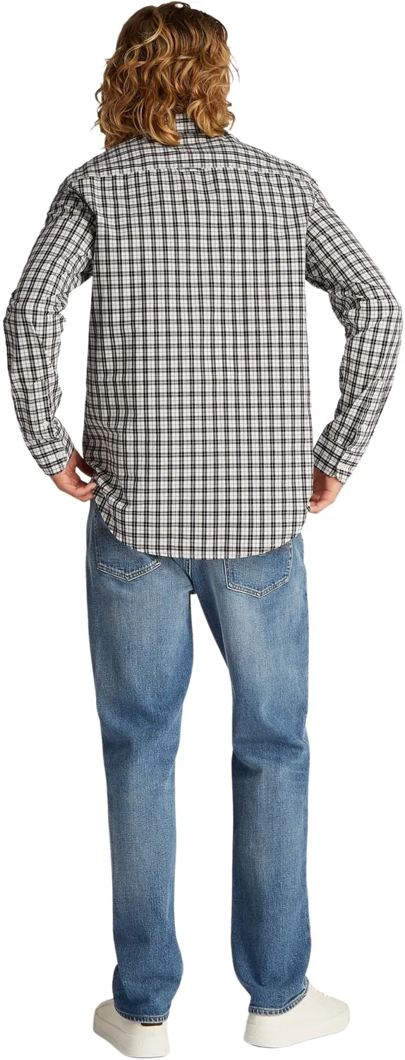 Tommy Jeans TJM Reg Poplin Check DM0DM20885 Hemd M Schwarz-Karo