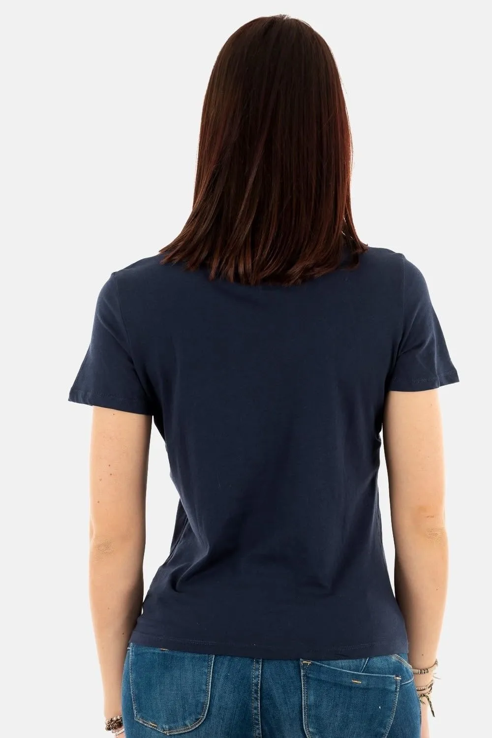 Tommy Jeans TJW Soft T-Shirt S Blau Rundhals Baumwolle